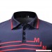 HimTak Newly Launched Men's Short-Sleeved Stitching Striped Button Shirt Shirt Casual Trend Wild t-Shirt Gray B07NKRS5KD